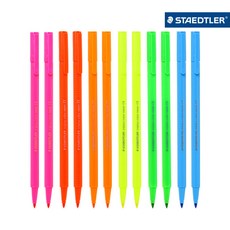 STAEDTLER Triplus螢光筆 12色組, 混色, 1套