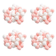 LivingDA 絨球花環 4入, Berry Berry