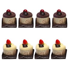 TERRY BAKERY 迷你慕斯蛋糕手巾 2 種 x 4p, 巧克力，紅薯, 1套