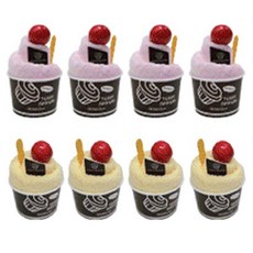 TERRY BAKERY 冰淇淋杯手巾 2 種 x 4p, 草莓，紅薯, 1套