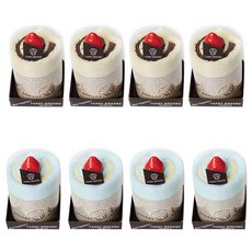 TERRY BAKERY 松月毛巾慕斯蛋糕環手帕+迷你手帕2種x 4p, 紅薯，薄荷, 1套