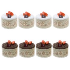 TERRY BAKERY 毛巾迷你派對蛋糕手巾2型X 4P, 鮮奶油、巧克力, 1套