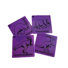 edx 艾迪客 恐龍系列塑膠拓印模板, 混色