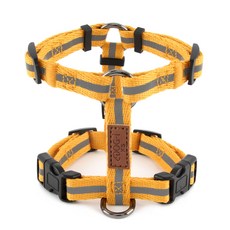 DOG-i 反光喀什米爾H型狗胸背帶, 芥末黃, 1個