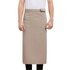 블럭마트 주방 방수 앞치마, 베이지, 2개