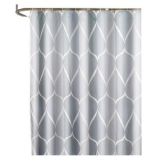 Block Mart 浴室北歐風防水浴簾, 灰色, 1個