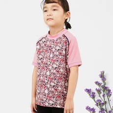 rolyfit 兒童花朵瑜珈服運動短袖T恤