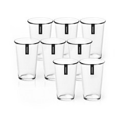 Glasslock 格拉氏洛克 耐熱強化亮面玻璃杯8入, 透明, 380ml