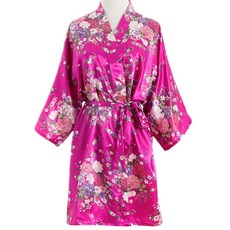 女款浴袍 復古花朵圖, 6型, 1個