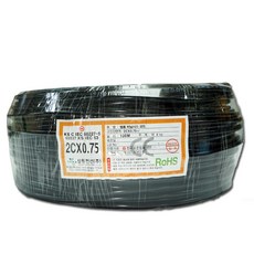 SAMWON ELECTIC CABLE 通用乙烯基護套線電纜接線延長線 VCTF 0.75SQ x 2C x 100m, 1個
