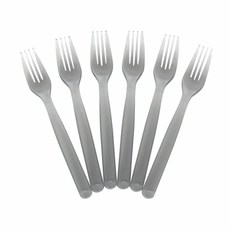 WOW PARTY KOREA 水晶銀色叉子, 6入, 5個