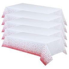 派對桌布 紅色, 1件, 5個