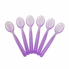 Wow Party Korea 水晶免洗湯匙 丁香紫, 6入, 5個