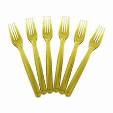 Wow Party Korea 水晶金色叉子, 6入, 5個