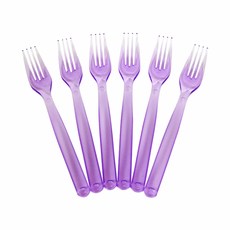 Wow Party Korea 水晶丁香紫叉子, 6入, 5個