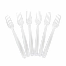 WOW PARTY KOREA 水晶透明叉, 6入, 5個