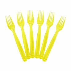 WOW PARTY KOREA 水晶黃色叉, 6入, 5個