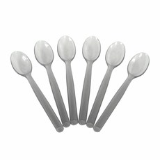 Wow Party Korea 水晶免洗湯匙 銀色, 6入, 5個