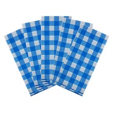 格紋桌布 藍色, 1件, 5個