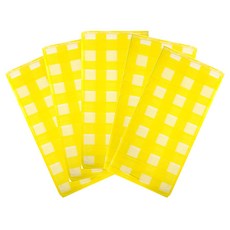 格紋桌布 黃色, 1件, 5個