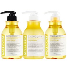 MALCOM 瑪律科姆 甜芒果香洗髮精 520ml+護髮素 520ml+沐浴乳 520ml, 1套