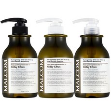MALCOM 瑪律科姆 柑橘香洗髮精 520ml+護髮素 520ml+沐浴乳 520ml, 1套