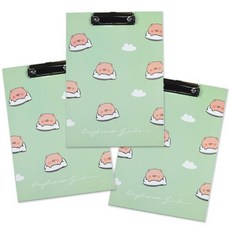 TOCTOC 花式剪貼板 A4, 睡豬（亮綠色）, 3個
