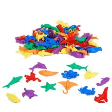 edx 艾迪客 海洋動物小模型 84入組, 1套