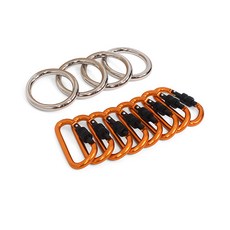 벅703 LOCK功能登山扣 8入 + O型環 4入 組, 金色