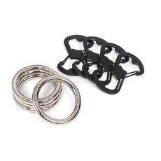 BUCK703 多功能登山扣 4入+O型圈 4入組, 混色