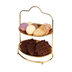 Massifirense 2層橢圓形蛋糕架, 金子, 1個