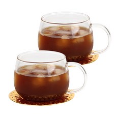 레벤호프 내열유리 홍찻잔 세트, 골드, 2세트