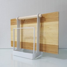 金屬立式砧板架, 白色的, 1個