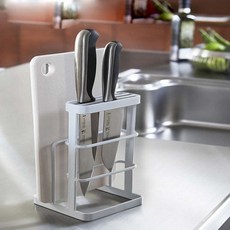 북유럽 모던 칼 도마꽂이, 화이트, 1개