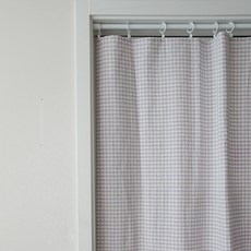BYAMI 格紋蕾絲窗簾, 淺紫色