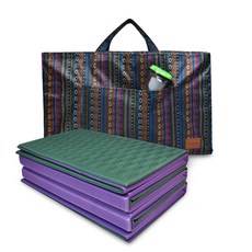 BUCK703 Fair Isle壓花3層露營墊+Fair Isle包, 混色