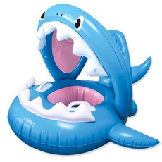 AWAVE 造型充氣泳圈 鯊魚款, 混色, 1個