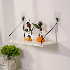 더플로우 원목 벽 선반, 화이트