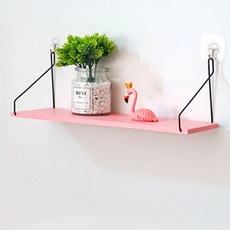 더플로우 원목 벽 선반, 핑크