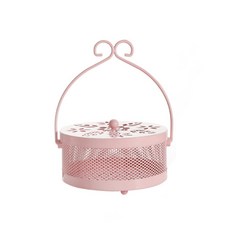 유앤미 철제 휴대용 펀칭 모기향 거치대 WXJ007, 핑크