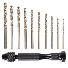 OON 핀바이스 블랙 + 드릴날 10종세트, 1세트