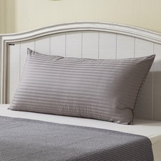 케이아이티 면60수 로얄샤틴 2인 베개 바디필로우 솜포함, 그레이