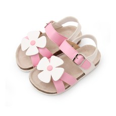 bimbobimba 女童花朵勃肯涼鞋