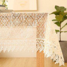 Market Pio 歐洲蕾絲復古桌布, 類型2, 145 x 215 cm