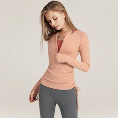 Naya Style 女式瑜伽半拉鍊 T恤 A-922-4