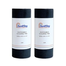 SwellDay 清潔菜瓜布 60抽, 深灰色, 2捲, 60張