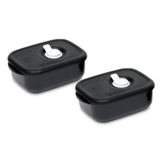 Tupperware 智能方形餐盒 260ml 黑色, 1件, 2個