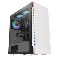 써멀테이크 강화유리 PC 케이스 미들타워 H200 TG RGB SNOW EDITION 화이트