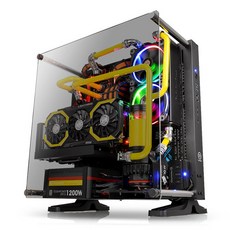 thermaltake 核心P3 TG中塔增強玻璃PC盒黑色, 單品