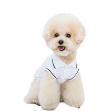 PETSLAND 寵物短袖Polo衫, 白色, 1件